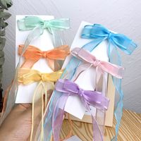 Fashion Children's Braided Streamers Bow Hair Clips sku image 6