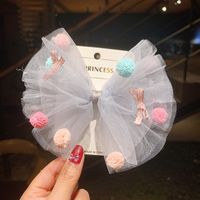 Korean Style Net Yarn Crown Bowknot Children's Hair Clip sku image 37