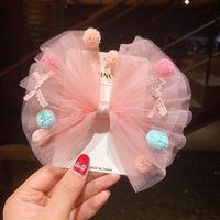 Korean Style Net Yarn Crown Bowknot Children's Hair Clip sku image 36