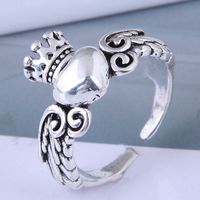 New Style Fashion Simple Retro Angel Love Open Ring main image 1