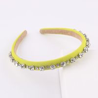 Korean Fabric Inlaid With Rhinestones Thin Headband sku image 2