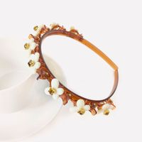 Fashion Rhinestone Acrylic Four-leaf Headband With Teeth sku image 2
