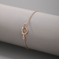 Simple Geometric Fashion Knotted Alloy Anklet main image 1