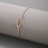 Simple Geometric Fashion Knotted Alloy Anklet sku image 1