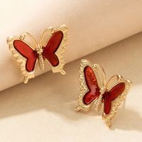 Korean Fashion Creative New Dripping Butterfly Earrings sku image 1