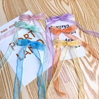 Fashion Children's Braided Streamers Bow Hair Clips main image 3