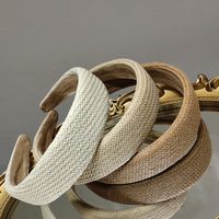 Korean Style Retro Sponge Straw Woven Headband main image 1