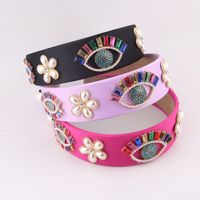 Baroque Diamond-studded Colored Eyes Flowers Headband main image 1