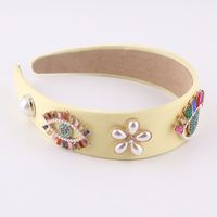 Baroque Diamond-studded Colored Eyes Flowers Headband main image 4