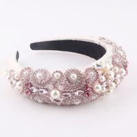 Baroque Sponge Diamond-studded Color Pearl Headband main image 5