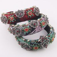 Fashion Diamond Colored Geometric Pattern Sponge Headband main image 2