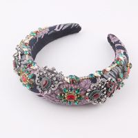 Fashion Diamond Colored Geometric Pattern Sponge Headband main image 6