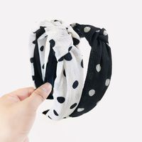 Korean Chiffon Polka Dots Headband Wholesale main image 4
