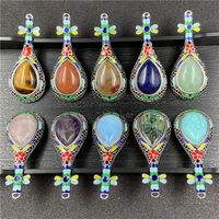 Gem Inlaid Pipa Multicolor Pendant Brooch Necklace Accessories main image 1