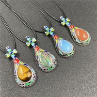 Gem Inlaid Pipa Multicolor Pendant Brooch Necklace Accessories main image 4
