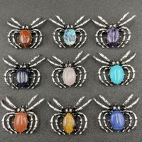 Gem Inlaid Spider Multicolor Pendant Brooch Dual-purpose Necklace Brooch Diy Accessories main image 1