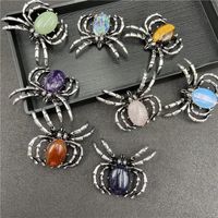 Gem Inlaid Spider Multicolor Pendant Brooch Dual-purpose Necklace Brooch Diy Accessories main image 6