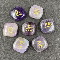 Pink Crystal Tiger's Eye Stone Amethyst White Crystal Seven Chakra Energy Healing Stone Aura Symbol main image 2