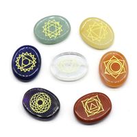 Juego De 7 Piezas Gema De Cristal Natural Ágata Energía Piedra Curativa Símbolo De Reiki main image 6