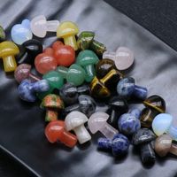 Crystal Agate Semi-precious Stones 2cm Mini Mushroom Decoration Landscaping Diy Accessories Wholesale main image 2