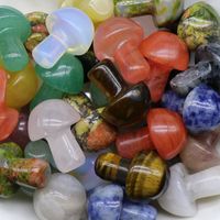 Crystal Agate Semi-precious Stones 2cm Mini Mushroom Decoration Landscaping Diy Accessories Wholesale main image 3