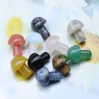 Crystal Agate Semi-precious Stones 2cm Mini Mushroom Decoration Landscaping Diy Accessories Wholesale main image 1