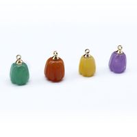 Natural Crystal Agate Jade Carved Pumpkin Flower Pendant Diy Jewelry Accessories Wholesale main image 6