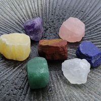 7chakra-stücke Kristallachat-edelstein Rough Seven Chakra Energy Healing Stone main image 5