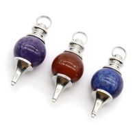 Amethyst Red Agate Lapis Lazuli Pendulum Pendant Energy Stone main image 4