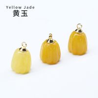 Natural Crystal Agate Jade Carved Pumpkin Flower Pendant Diy Jewelry Accessories Wholesale sku image 4