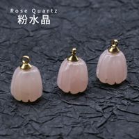 Natural Crystal Agate Jade Carved Pumpkin Flower Pendant Diy Jewelry Accessories Wholesale sku image 5