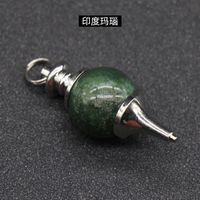 Crystal Agate Semi-precious Stones Round Bead Pendulum Pendants Jewelry Accessories sku image 9