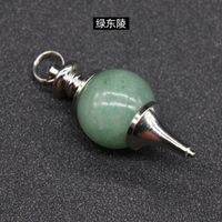 Crystal Agate Semi-precious Stones Round Bead Pendulum Pendants Jewelry Accessories sku image 5