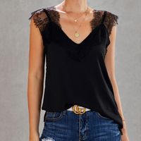 Summer Fashion New Style Lace Stitching Vest Top sku image 3