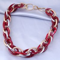 Fashion Metal Concise Weaving Exaggerated Short Necklace main image 2