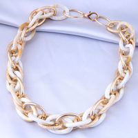 Fashion Metal Concise Weaving Exaggerated Short Necklace sku image 1