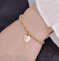 Bracelet En Acier Au Titane D&#39;amour Simple De Mode Coréenne Sweet Ol main image 1
