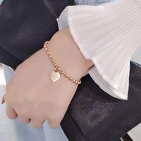 Bracelet En Acier Au Titane D&#39;amour Simple De Mode Coréenne Sweet Ol sku image 1