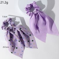 New Fashion Style Printed Wave Dot Hair Scrunchies main image 1