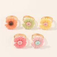 New Fashion Style Cute Daisy Children's Ring Set main image 3