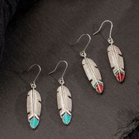Exaggerated Style Big Leaf Drip Oil Long Earrings Wholesale main image 1