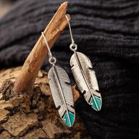 Exaggerated Style Big Leaf Drip Oil Long Earrings Wholesale main image 4