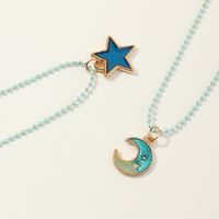 Fashion Stars And Moon Double Layered Necklace main image 5