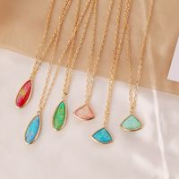 Fashion Semi-precious Stone Pendent Necklace Wholesale main image 1