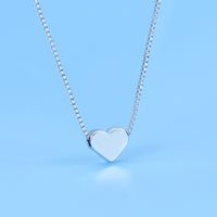 Korean S925 Sterling Silver Heart Pendant Necklace main image 1