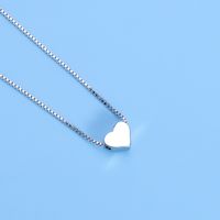 Korean S925 Sterling Silver Heart Pendant Necklace main image 4