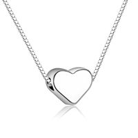 Korean S925 Sterling Silver Heart Pendant Necklace main image 6