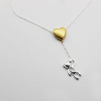 Korean S925 Sterling Love Bear Silver Necklace main image 4