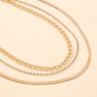 Fashion Geometric Multilayer Chain Stacking Necklace main image 5