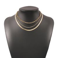 Fashion Geometric Multilayer Chain Stacking Necklace main image 6